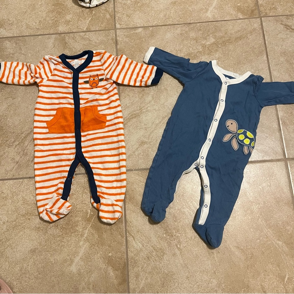 Koala Kids Festive Orange and Blue Footies